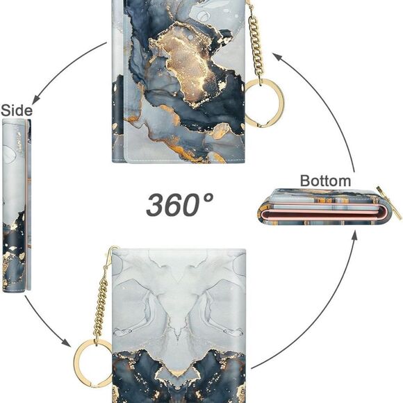 NWT.Broadway Credit Card Slim Wallet with 7 Card Slots & ID Window. Explore Now! - Picture 5 of 6